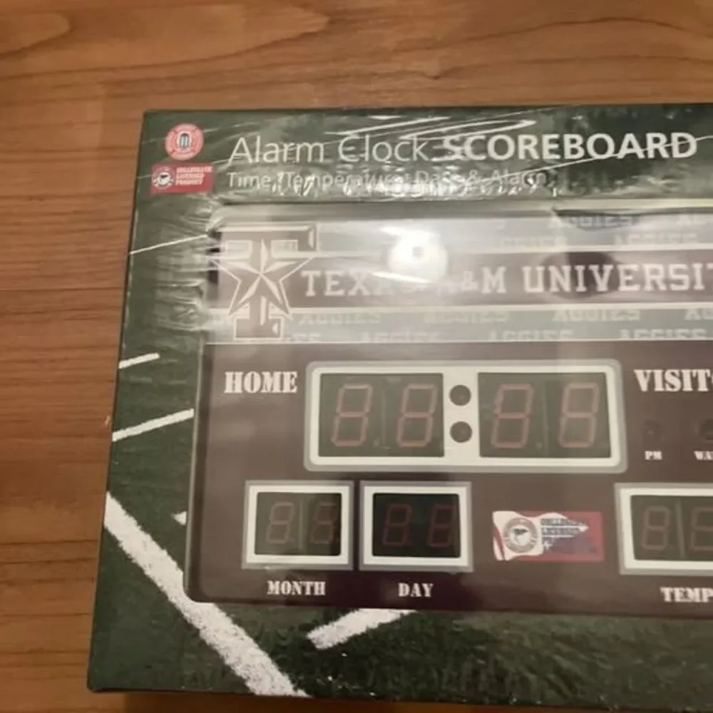 Texas A&M University Aggies Digital Alarm Clock Scoreboard Multi-Color